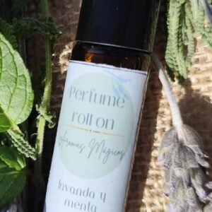 perfume oleoso roll on de menta y lavanda 10ml